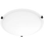 Signature Clipped Ceiling Light Fixture - Matte Black / Satin Opal