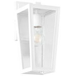 Bravo Outdoor Wall Sconce - White / Clear Seedy