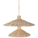 Hilton Head Chandelier - French Gold / Natural