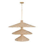 Hilton Head Chandelier - French Gold / Natural