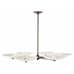 Griffith Chandelier - English Bronze / White