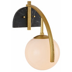 Dipper Wall Sconce - Antique Brass / Opal