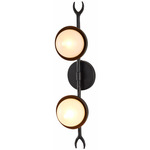 Churchill Wall Sconce - Blackened Iron / Frosted