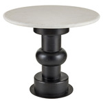 Devito End Table - Ebony / White Marble