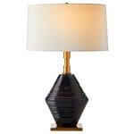 Estrada Table Lamp - Navy Blue / Off White