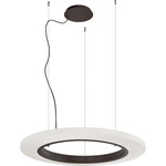 Roda Pendant - Brown / White Translucent Ribbon