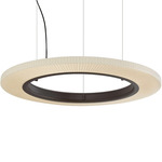 Roda Pendant - Brown / Cream Translucent Ribbon