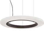 Roda Pendant - Brown / White Translucent Ribbon