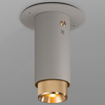 Exhaust Fixed Surface Spot Light - Stone / Brass