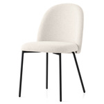 Tuka Tubular Base Chair - Matte Black Metal/ Sand Crossweave