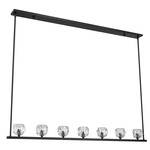 Aragon Linear Chandelier - Matte Black / Crystal