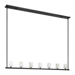 Aragon Linear Chandelier - Matte Black / White