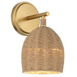 Jace Wall Sconce - Gold / Jute