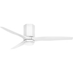 Facet Flush Smart Ceiling Fan with Light - Matte White