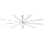 Turbine Smart Ceiling Fan with Light - Chalk White