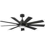 Turbine Smart Ceiling Fan with Light - Matte Black