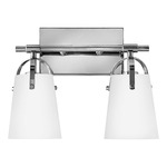 Foster Bathroom Vanity Light - Chrome / Etched Opal