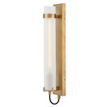 Ryden Wall Sconce - Heritage Brass / White