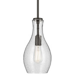 Everly Tulip Pendant - Olde Bronze / Clear Seeded