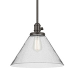 Avery Cone Pendant - Olde Bronze / Clear Seeded