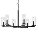 Crosby Chandelier - Black / Clear