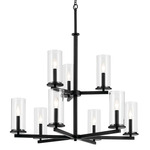 Crosby Chandelier - Black / Clear