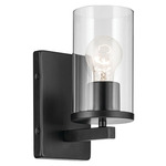 Crosby Wall Sconce - Black / Clear