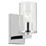 Crosby Wall Sconce - Chrome / Clear