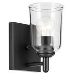 Shailene Wall Sconce - Black / Clear