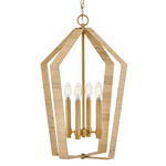 Sammi Chandelier - Lacquered Brass/ Natural