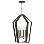 Sammi Chandelier - Lacquered Brass/ Black