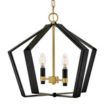 Sammi Pendant - Lacquered Brass/ Black