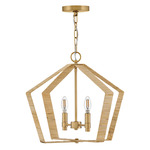 Sammi Pendant - Lacquered Brass/ Natural