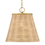 Brynn Convertible Pendant - Lacquered Brass / Natural