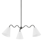 Onda Chandelier - Old Bronze / White