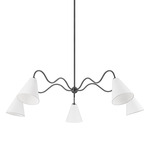 Onda Chandelier - Old Bronze / White