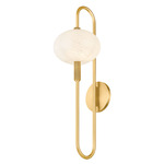 Delphine Wall Light - Aged Brass / Cloud