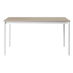 Base Dining Table - White / Oak Veneer