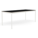 Base Dining Table - White / Black and Plywood