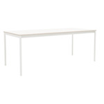 Base Dining Table - White / White and Plywood