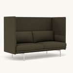 Outline Highback Sofa - Polished Aluminum / Divina 984