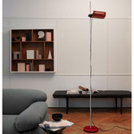 Colombo Floor Lamp - Chrome / Scarlet Red