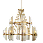 Biltmore Tiered Chandelier - Warm Brass / Smoke/ Clear/ Champagne