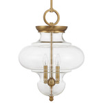 Bergdorf Pendant - Warm Brass / Clear