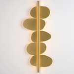 Strate Stone Wall Sconce - Satin Brass / Satin Brass