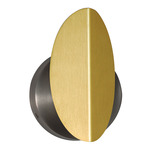 Pirouette V2 Wall Sconce - Satin Graphite / Satin Brass