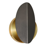 Pirouette V2 Wall Sconce - Satin Brass / Satin Graphite