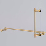 Cast Towel Rail + Pull Bar - Brass