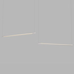 Form Linear Suspension w/ Standard Canopy - Brushed Aluminum / White