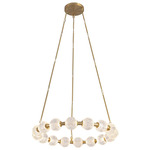 Marni Chandelier - Natural Brass / Clear